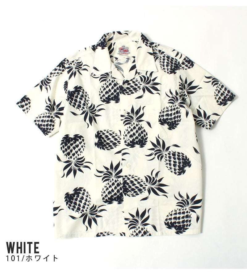 COTTON HAWAIIAN SHIRT“DUKE’S PINEAPPLE” Duke Kahanamoku Hawaiian Shirt Men's Duke's Pineapple Short