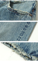 Load image into Gallery viewer, EIGHT-G 15oz Selvedge Denim Tight Straight Jeans Real Distressed Model 602-RD4

