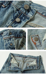 Load image into Gallery viewer, EIGHT-G 15oz Selvedge Denim Tight Straight Jeans Real Distressed Model 602-RD4
