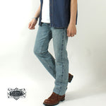 Load image into Gallery viewer, EIGHT-G 15oz Selvedge Denim Tight Straight Jeans Real Distressed Model 602-RD4
