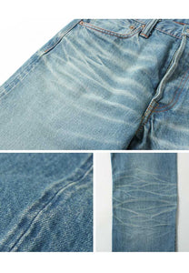 Eight-G Lot,602-RV2 Vintage Style 15oz Tight Fit Jeans(Weathered)