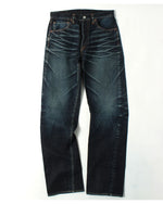 画像をギャラリービューアに読み込む, Eight-G Lot,602-RV-KING Vintage Style 15oz Tight Fit Jeans(Weathered)(40,42inch)
