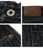 画像をギャラリービューアに読み込む, Eight-G Lot,605-RD2 Vintage Style 15oz Loose Fit Jeans(Weathered)
