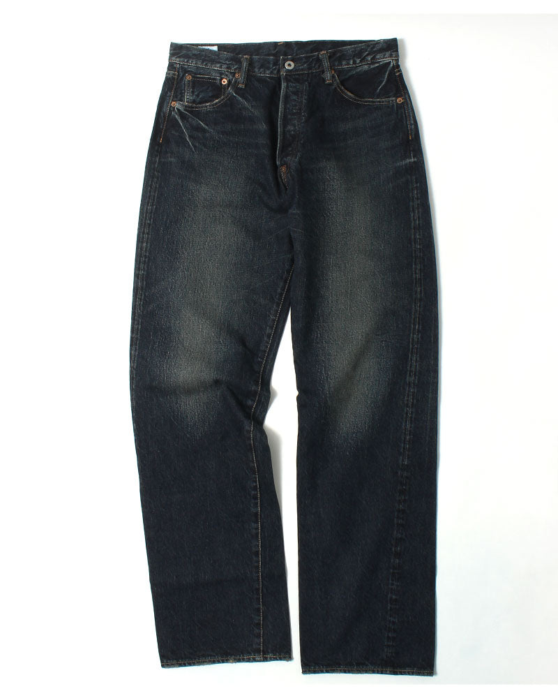 Eight-G Lot,605-RD2 Vintage Style 15oz Loose Fit Jeans(Weathered)