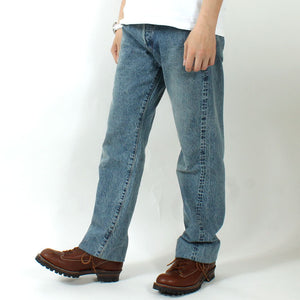 EIGHT-G Rokumaru Series Loose Fit Straight Legs Realistic Distressed Model 605-RD4(40.42inch))
