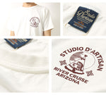 画像をギャラリービューアに読み込む, Studio D&#39;artisan Lot.8142B U.S.A. Cotton Print T-Shirt
