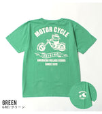 画像をギャラリービューアに読み込む, Studio D&#39;artisan Lot,8149A USA COTTON PRINT S/S T-SHIRT &quot;MOTOR CYCLE&quot;
