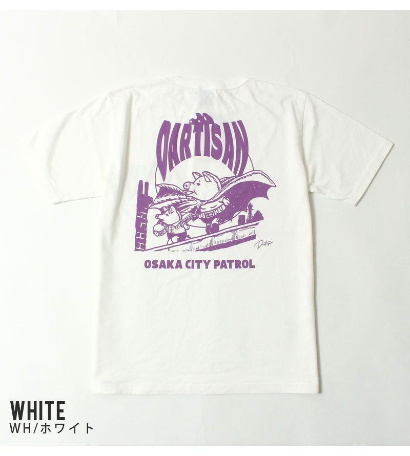STUDIO D'ARTISAN 8180B USA COTTON PRINT S/S T-SHIRT "OSAKA CITY PATROL"