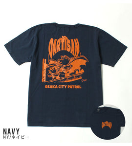 STUDIO D'ARTISAN 8180B USA COTTON PRINT S/S T-SHIRT "OSAKA CITY PATROL"