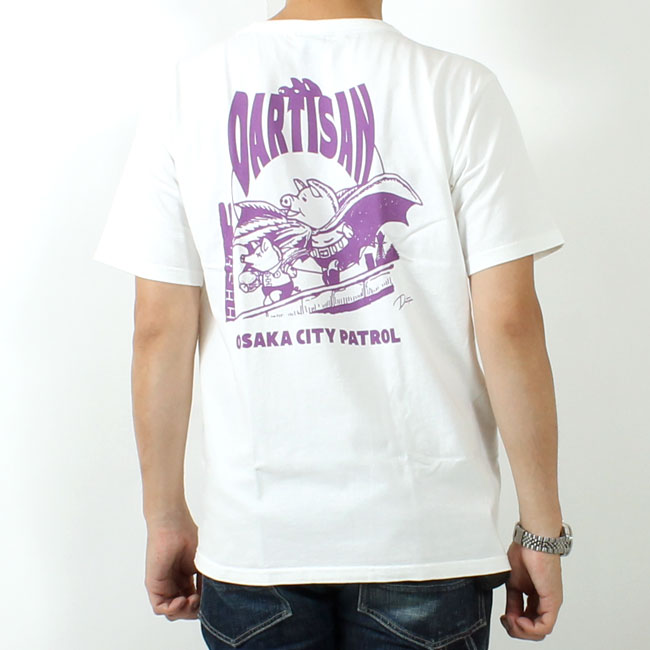 STUDIO D'ARTISAN 8180B USA COTTON PRINT S/S T-SHIRT "OSAKA CITY PATROL"