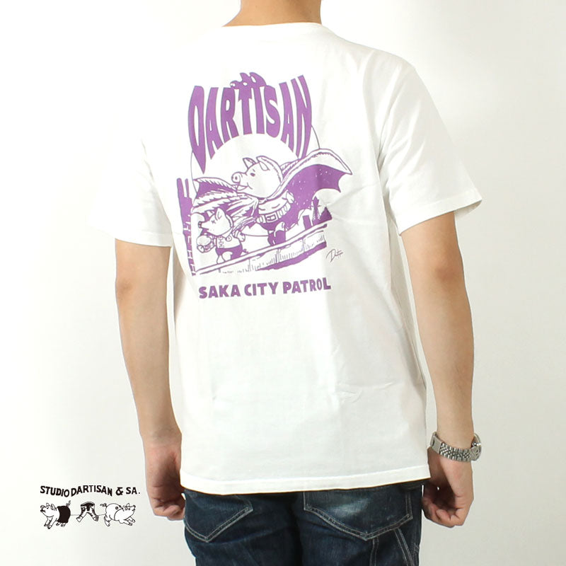 STUDIO D'ARTISAN 8180B USA COTTON PRINT S/S T-SHIRT "OSAKA CITY PATROL"