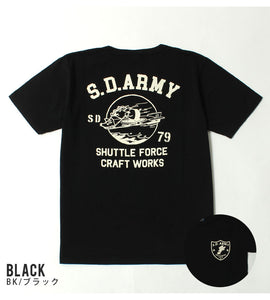 STUDIO D'ARTISAN 8182B USA COTTON PRINT S/S T-SHIRT "S.D.ARMY"