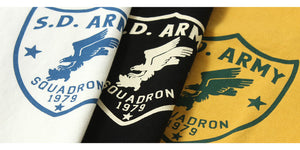 STUDIO D'ARTISAN 8182B USA COTTON PRINT S/S T-SHIRT "S.D.ARMY"