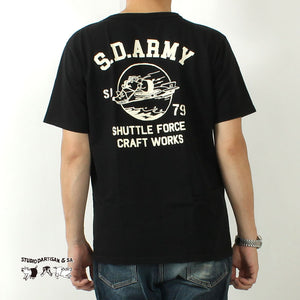 STUDIO D'ARTISAN 8182B USA COTTON PRINT S/S T-SHIRT "S.D.ARMY"