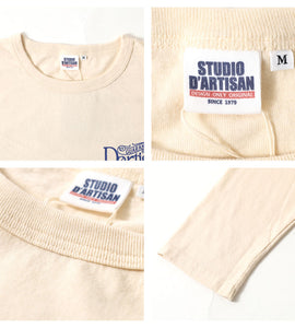 STUDIO D'ARTISAN Printed long-sleeved T-shirt"GENIE DENIM" 8195A