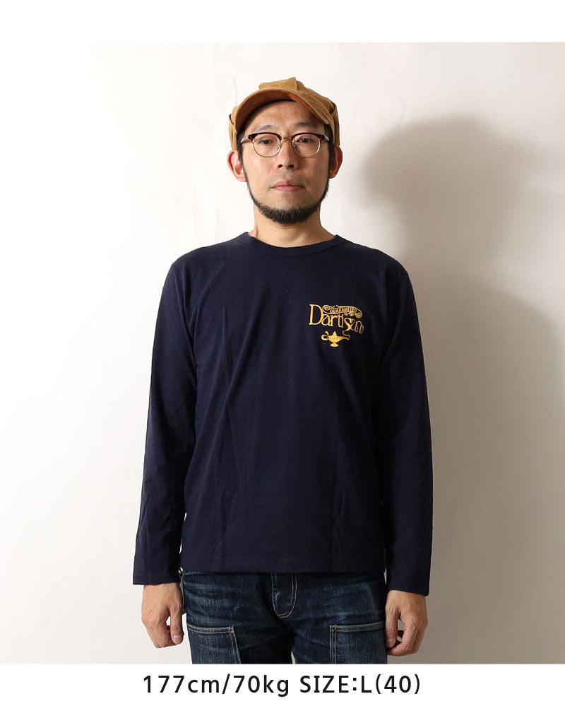 STUDIO D'ARTISAN Printed long-sleeved T-shirt"GENIE DENIM" 8195A