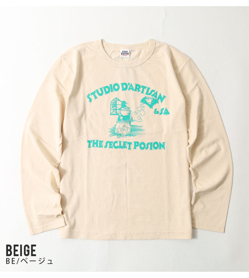 STUDIO D'ARTISAN Printed long-sleeved T-shirt"THE SECRET POISON" 8195b