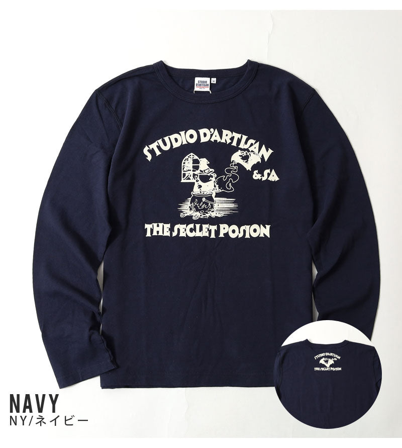 STUDIO D'ARTISAN Printed long-sleeved T-shirt"THE SECRET POISON" 8195b