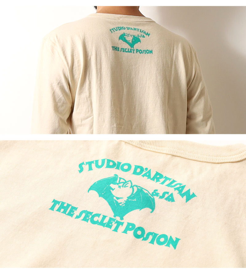 STUDIO D'ARTISAN Printed long-sleeved T-shirt"THE SECRET POISON" 8195b
