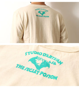 STUDIO D'ARTISAN Printed long-sleeved T-shirt"THE SECRET POISON" 8195b