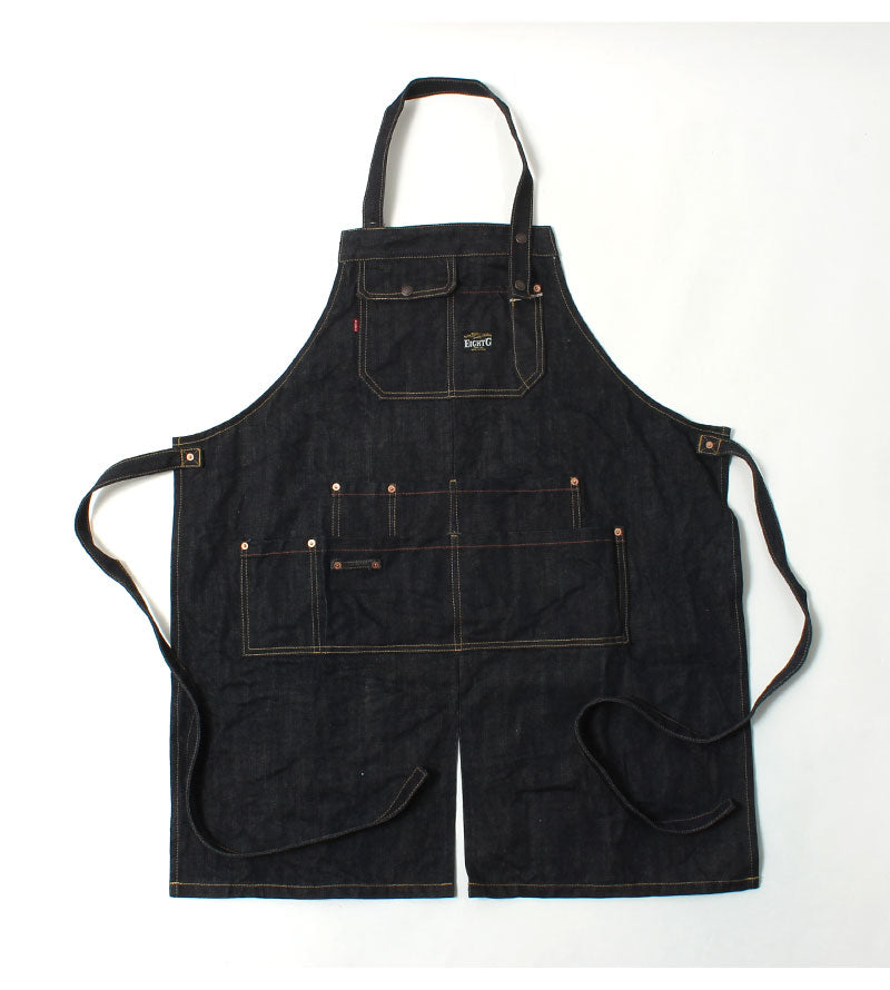 Eight-G Lot,8AP-02 Denim Work Apron