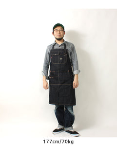 Eight-G Lot,8AP-02 Denim Work Apron