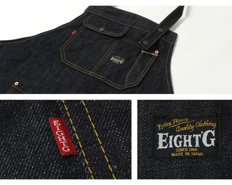 Eight-G Lot,8AP-02 Denim Work Apron