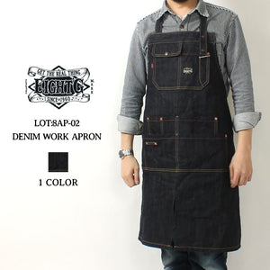 Eight-G Lot,8AP-02 Denim Work Apron