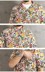 Load image into Gallery viewer, EIGHT-G 8AS-10 "WAIKIKI LEAF &amp; FISH" Rayon Hawaiian shirt

