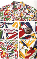 Load image into Gallery viewer, EIGHT-G 8AS-10 "WAIKIKI LEAF &amp; FISH" Rayon Hawaiian shirt
