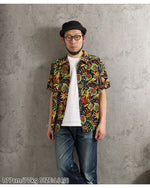 Load image into Gallery viewer, EIGHT-G 8AS-10 "WAIKIKI LEAF &amp; FISH" Rayon Hawaiian shirt
