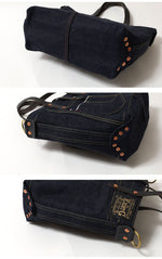 画像をギャラリービューアに読み込む, Eight-G Lot,8BG-02 28oz Heavyweight Denim Tote Bag
