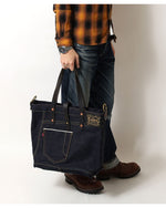 画像をギャラリービューアに読み込む, Eight-G Lot,8BG-02 28oz Heavyweight Denim Tote Bag
