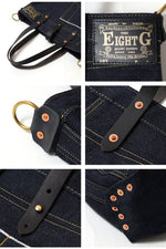 画像をギャラリービューアに読み込む, Eight-G Lot,8BG-02 28oz Heavyweight Denim Tote Bag
