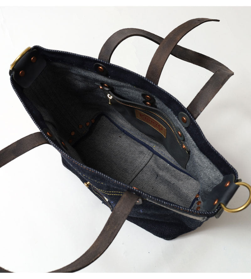 Eight-G Lot,8BG-02 28oz Heavyweight Denim Tote Bag