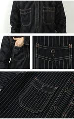 Load image into Gallery viewer, Eight-G Lot,8LS-36 Long Sleeve Wabash Stripe Work Shirt
