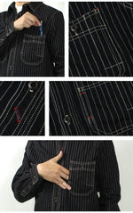 Load image into Gallery viewer, Eight-G Lot,8LS-36 Long Sleeve Wabash Stripe Work Shirt
