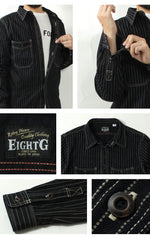 Load image into Gallery viewer, Eight-G Lot,8LS-36 Long Sleeve Wabash Stripe Work Shirt
