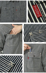 Load image into Gallery viewer, Eight-G Lot,8LS-74 Hickory Stripe Work Shirt
