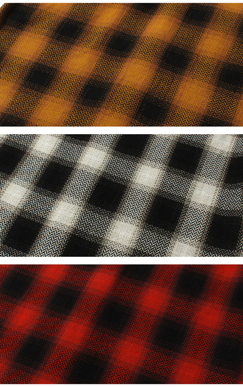 EIGHT-G 8LS-77 Heavy twill flannel work shirt