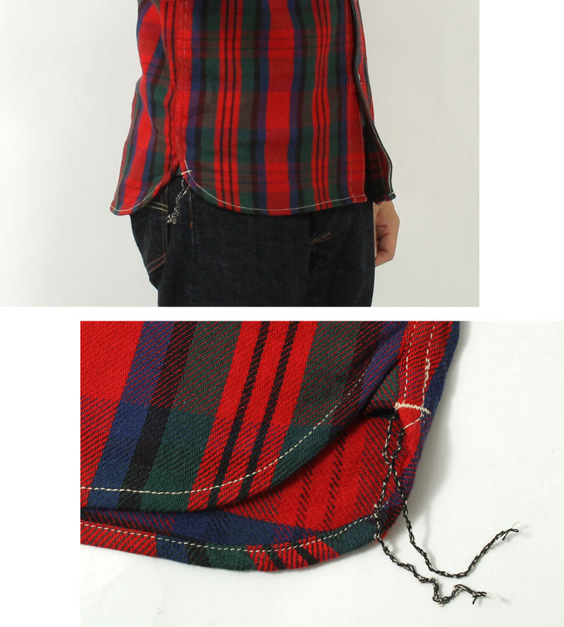 EIGHT-G  8LS-78 Heavy twill flannel work shirt