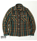 画像をギャラリービューアに読み込む, EIGHT-G  8LS-78 Heavy twill flannel work shirt

