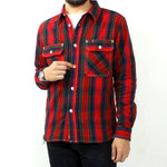 画像をギャラリービューアに読み込む, EIGHT-G  8LS-78 Heavy twill flannel work shirt
