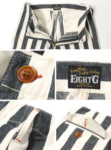 Eight-G Lot,8SP-03 Wabash Stripe Work Shorts