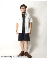 Load image into Gallery viewer, Eight-G Lot.8SP-16 11oz WABASH STRIPE WORK SHORT PANTS
