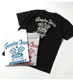 画像をギャラリービューアに読み込む, Eight-G Lot,8ST-TS45 PRINT S/S T-SHIRT "GENUINE JEANS"
