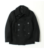 画像をギャラリービューアに読み込む, Buzz Rickson&#39;s Lot,BR12394 Type BLACK PEA COAT WILLIAM GIBSON
