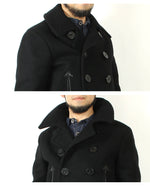 Load image into Gallery viewer, Buzz Rickson&#39;s Lot,BR12394 Type BLACK PEA COAT WILLIAM GIBSON
