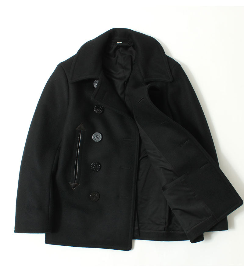 Buzz Rickson's Lot,BR12394 Type BLACK PEA COAT WILLIAM GIBSON