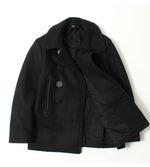 画像をギャラリービューアに読み込む, Buzz Rickson&#39;s Lot,BR12394 Type BLACK PEA COAT WILLIAM GIBSON
